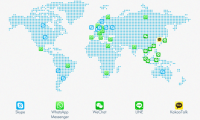 messaging app map