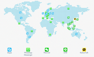 messaging app map