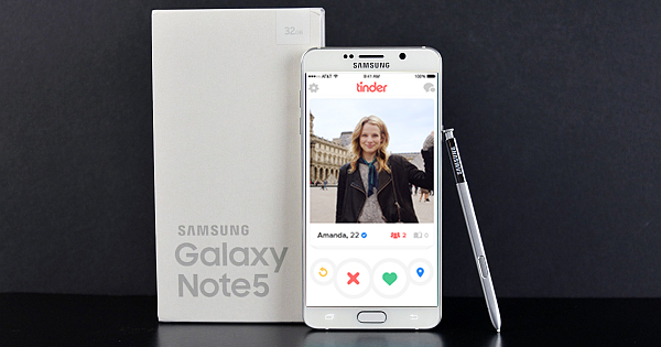 Samsung Galaxy Note  tinder app