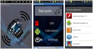 shake launcher app