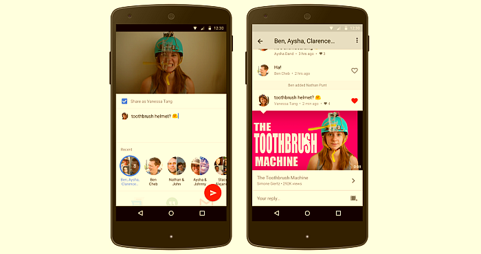 youtube in app messaging