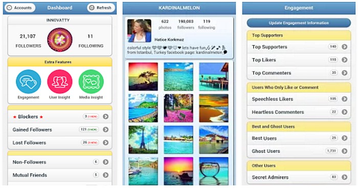 Download Instafollow: the best Watchman for your Instagram Account