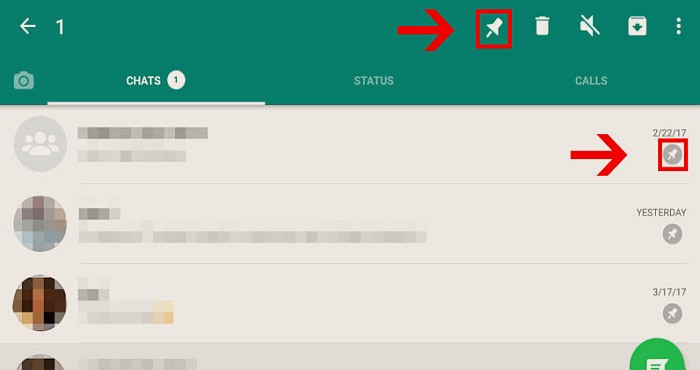 You can now Pin Favorite Chats at the top in WhatsApp Messenger