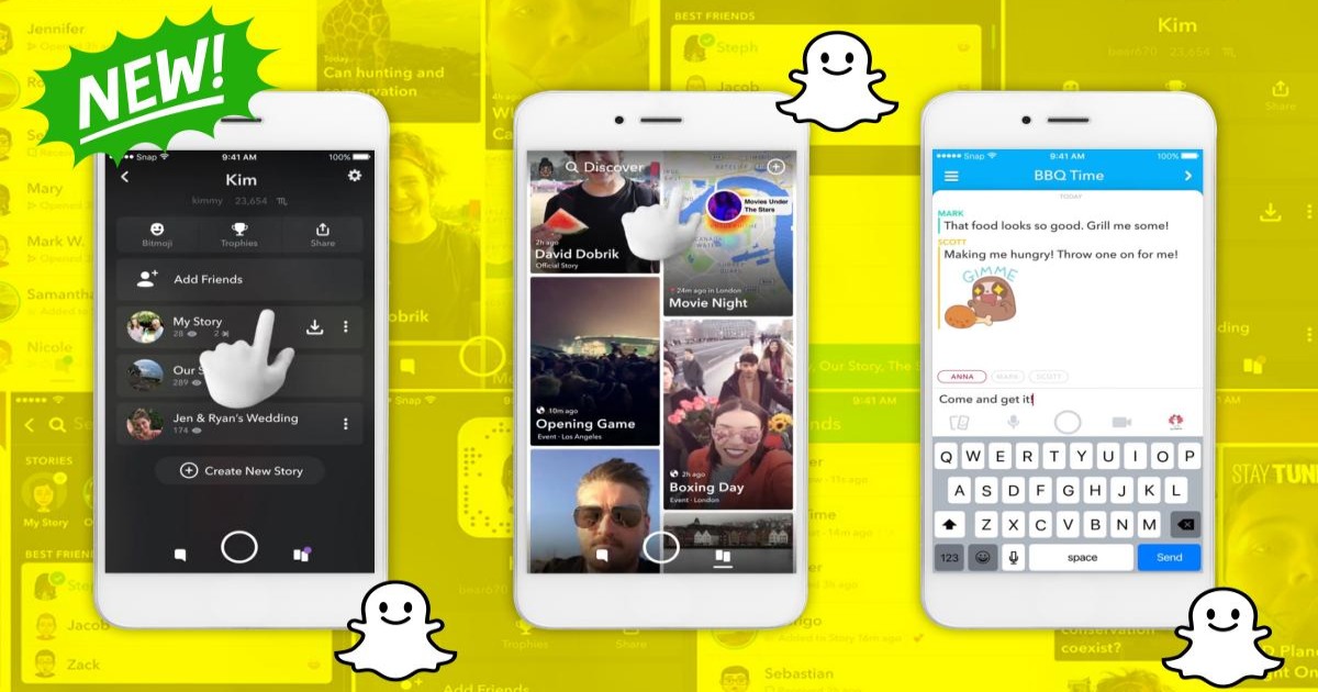 Dowload Newest Snapchat App Re-Designed